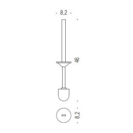 [SPARE PART]Handle with tuft for toilet brush holder NORDIC