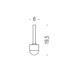 [RICAMBIO] Ciuffo in setola per scopino WC B9757 Colombo Design