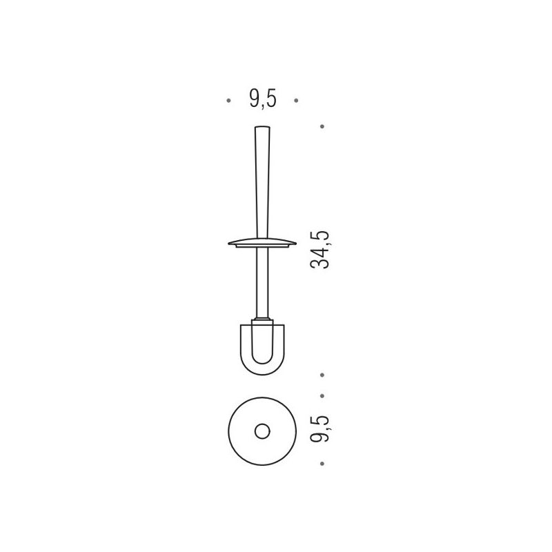 [SPARE PART] WC Stick with brush B0158 Colombo Design