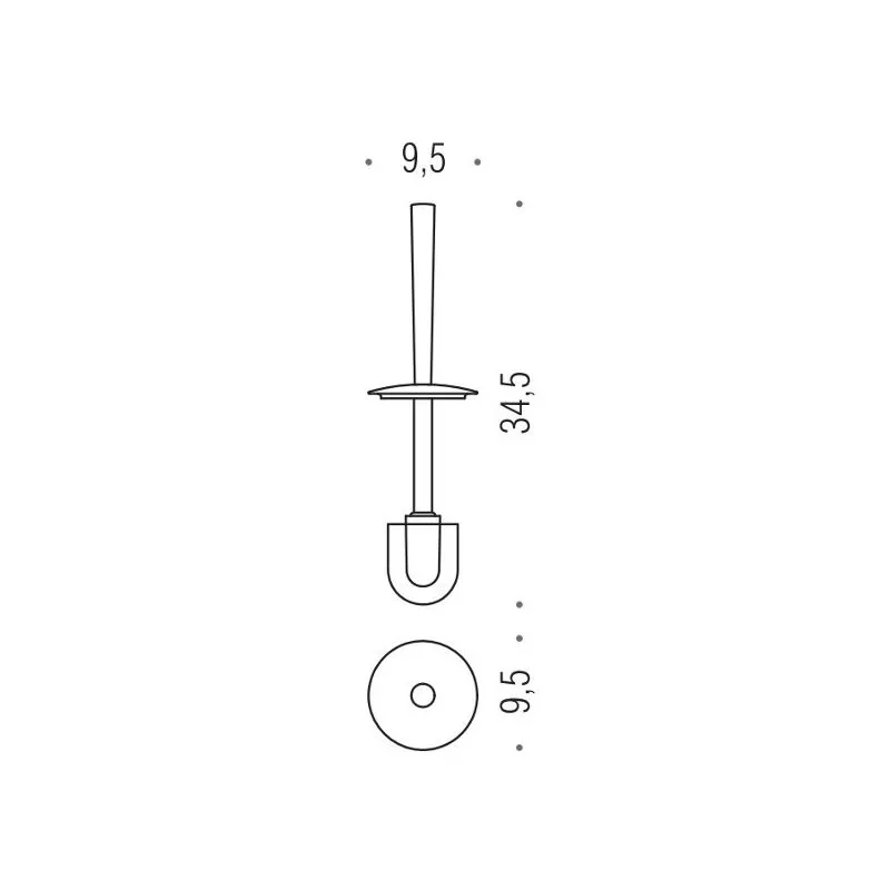 [SPARE PART] WC Stick with brush B0158 Colombo Design