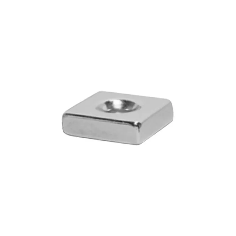 Magnete quadro con foro 20x20x5 al neodimio Magnete quadro con foro 20x20x5 al neodimio