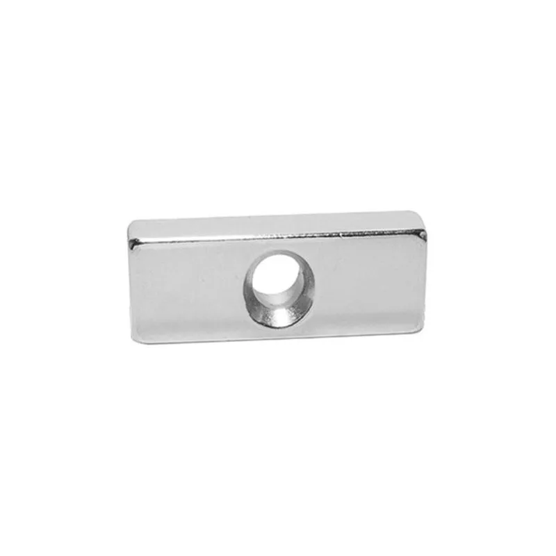Perforated rectangular magnet 20x10x3 with neodymium Perforated rectangular magnet 20x10x3 with neodymium