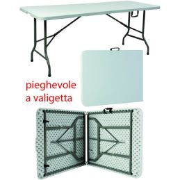 Tavolo tipo birreria in PVC pieghevole 183x76cm