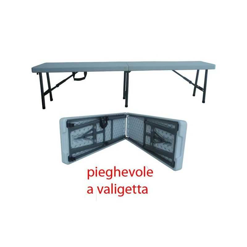 Panca tipo birreria in PVC pieghevole 183x30cm - AURA Vigor