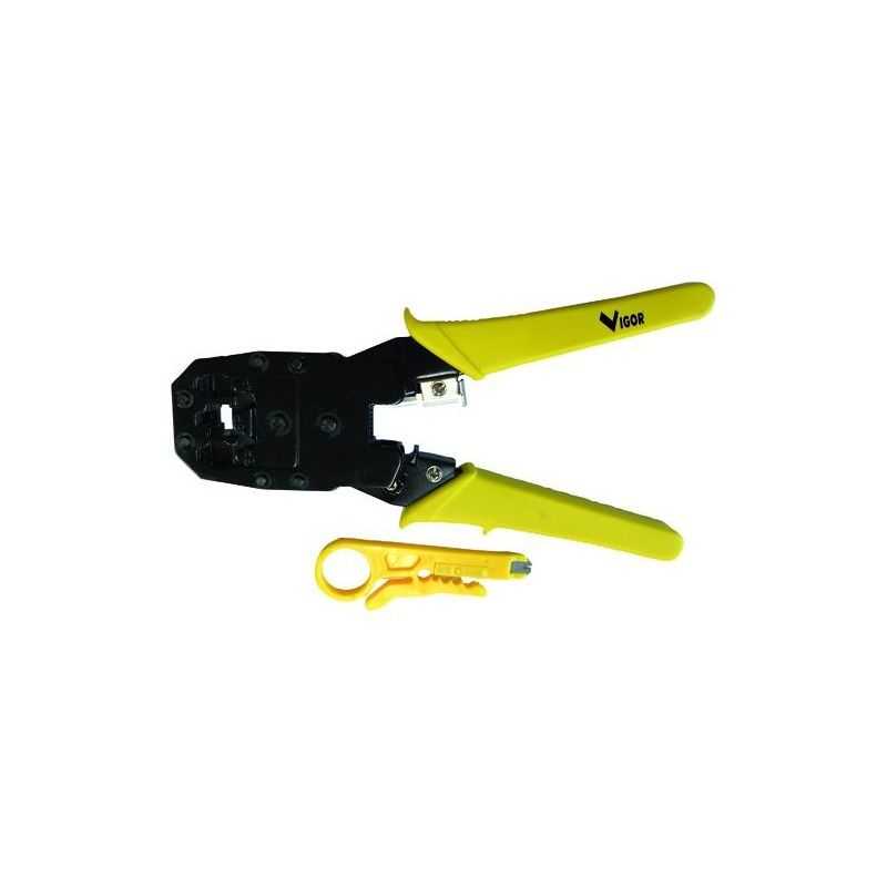 Crimping tool for RJ11 - R12 - RJ45 cables