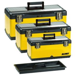 Set of 3 VIGOR Matrioska tool boxes in PPL-Stainless steel