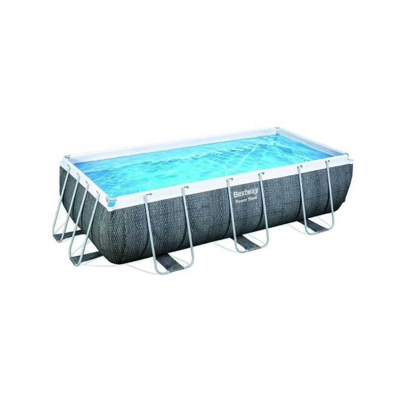 Outdoor rectangular pool BestWay 56721 Power Steel Rattan