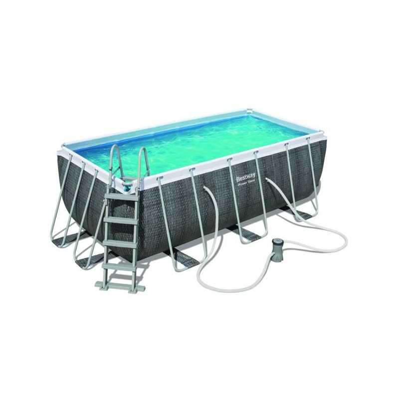 Piscina esterna rettangolare BestWay 56722 Power Steel Rattan