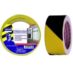 Nastro segnaletico ADESIVO giallo/nero h 50mm 33 mt.