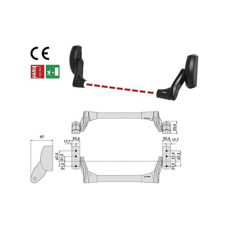 Maniglione antipanico Cisa 59607.10 0FR per serrature