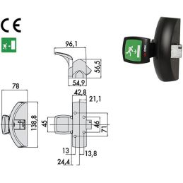 Maniglione antipanico Cisa 59061.10.0 Push-Pad