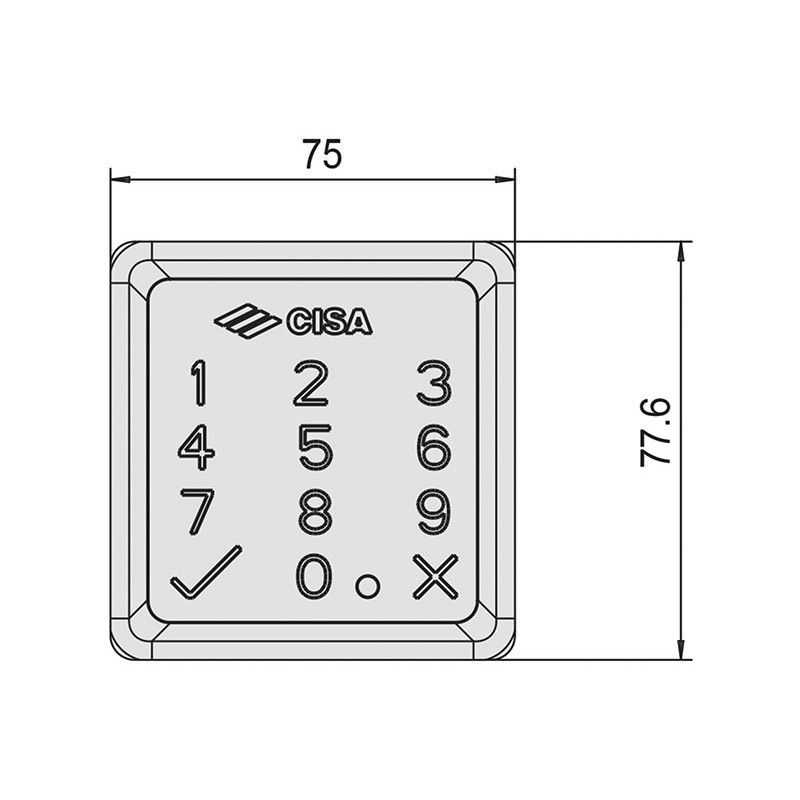 External keyboard for CISA 06525.77.0B1 panic exit devices for