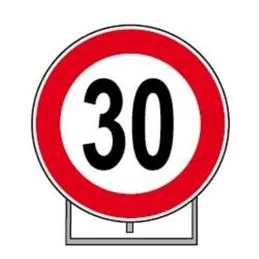 Segnale da cantiere 'limite velocit&agrave 30 km/h'