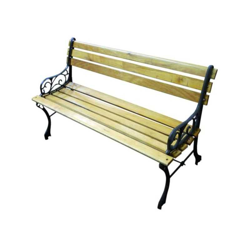 Bench 125x51x69 VIGOR ORTENSIA in wood and cast iron