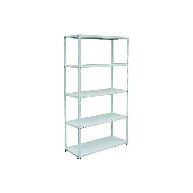 Metal shelf in kit with bolts 5 floors cm.100x40x180H WHITE