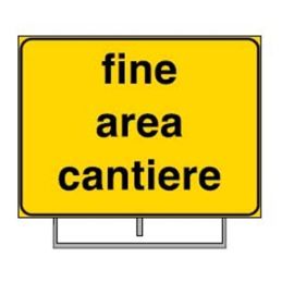 Segnale da cantiere 'fine area di cantiere'