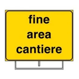 Segnale da cantiere 'fine area di cantiere'