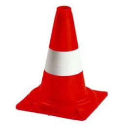 Traffic cone class I white / red daytime h 30 cm