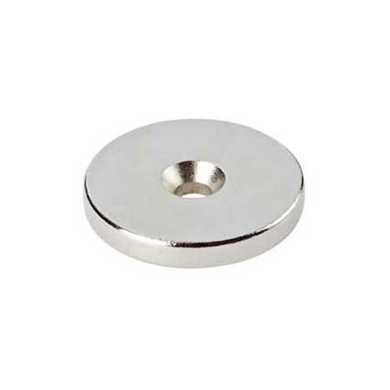 Round neodymium magnet with pad-like hole