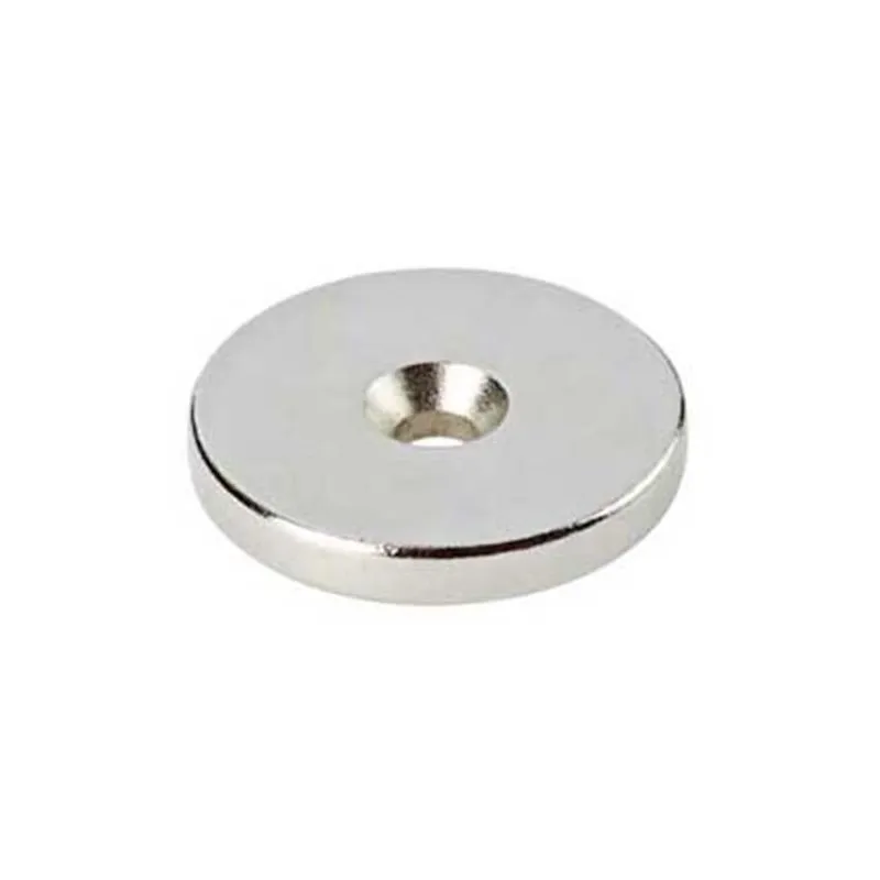 Round neodymium magnet with pad-like hole