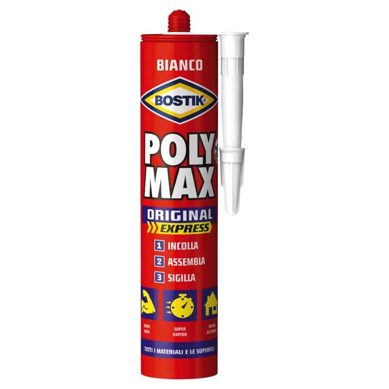 Adesivo Bostik Poly Max Original Express Bianco D6102 425gr.