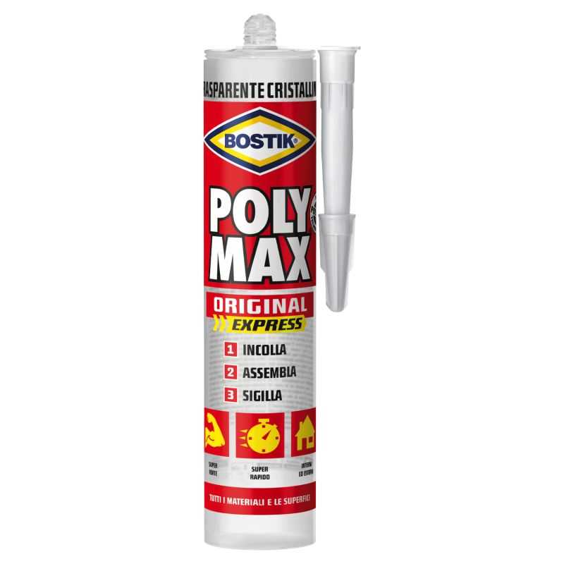 Adesivo Bostik Poly max Cristal Express D6114 300gr.