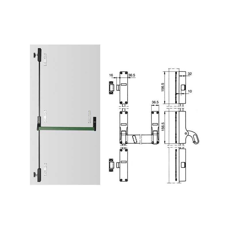 Maniglione antipanico Savio KH.31 Circeo triplice laterale