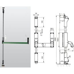 copy of Savio KH.21 Circeo triple top / bottom panic bar