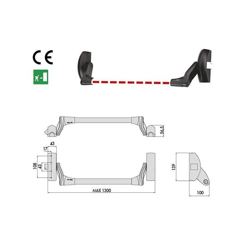 copy of Cisa panic exit device 59001.10.0 Fast Push