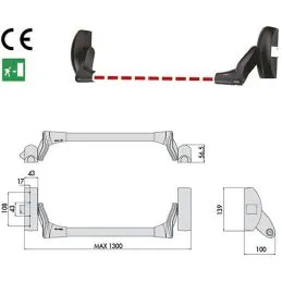 Maniglione antipanico Cisa 59011.10.0 Fast Push