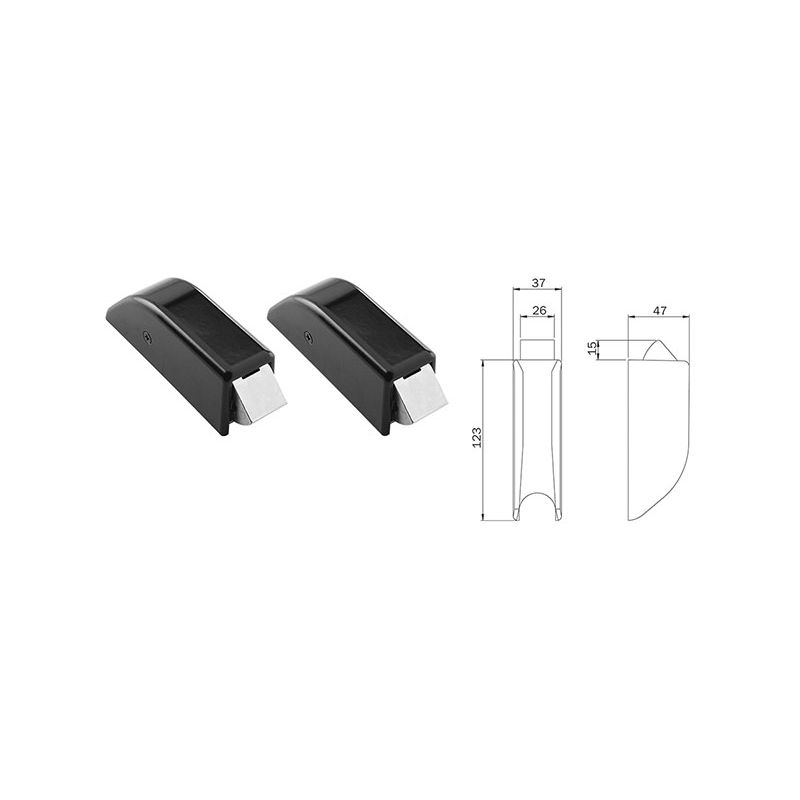 Pair of top-bottom latches for panic exit devices ISEO