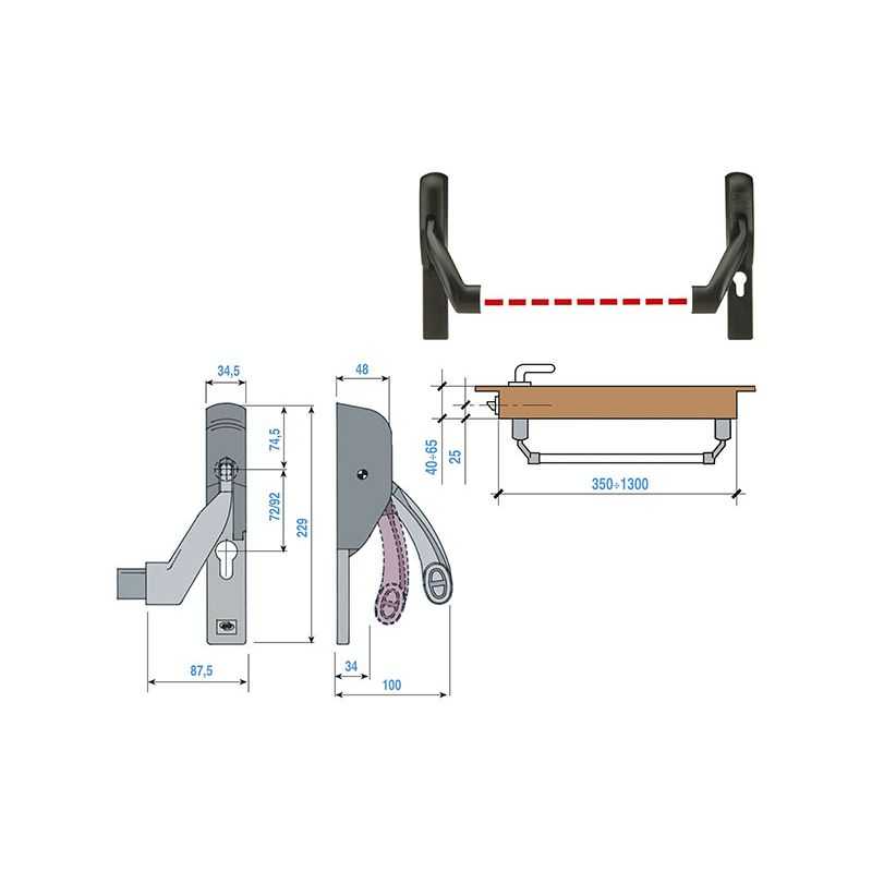 Corni 'Euro Smart ' panic exit device for firebreaks