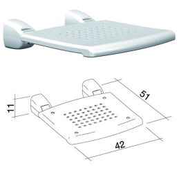 ECO white flip-up shower seat