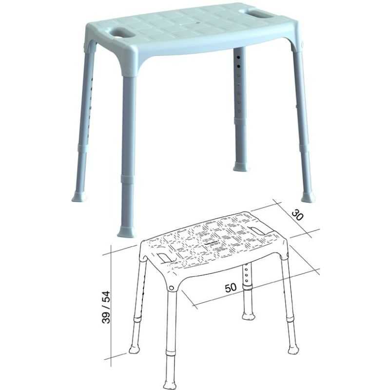 Adjustable shower seat stool