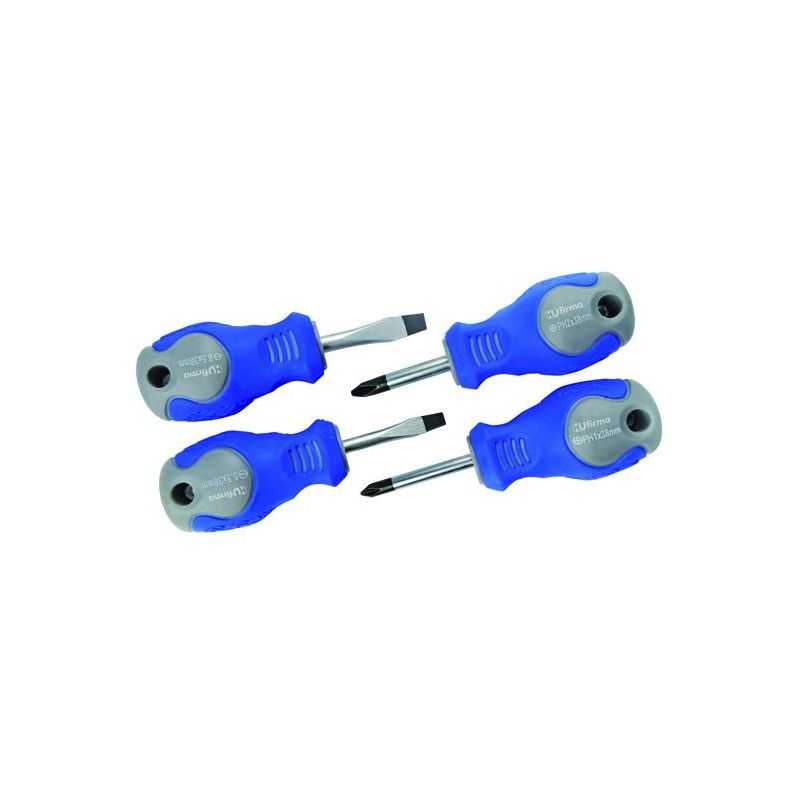 HU-FIRMA dwarf screwdriver set 4 pieces cut / cross