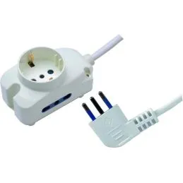 Multi-socket power strip 3 places Schuko+by-pass 16A plug
