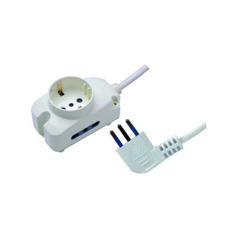 Multi-socket power strip 3 places Schuko+by-pass 16A plug