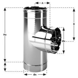 T-pipe 90 gradi single-wall flue MONO De Marinis