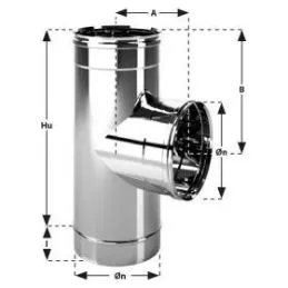 T-pipe 90 gradi single-wall flue MONO De Marinis