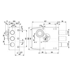 Lock applied Mottura 20.501 double-bit key