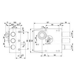Lock applied Mottura 20.501 double-bit key