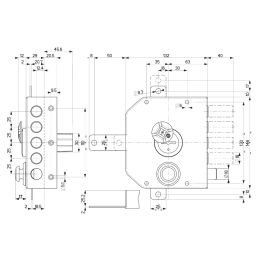 Lock applied Mottura 20.510 double-bit key