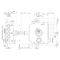 Lock applied Mottura 20.510 double-bit key