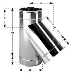 45°/135° T branch pipe MONO De Marinis