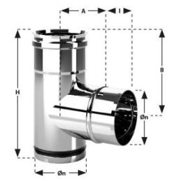 90 gradi T-pipe SINGLE-WALL chimney MONO De Marinis