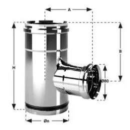 Reduced 90 gradi T-pipe SINGLE-wall flue MONO De Marinis