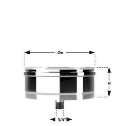 Plug with drain for T fitting MONO De Marinis single-walled flue