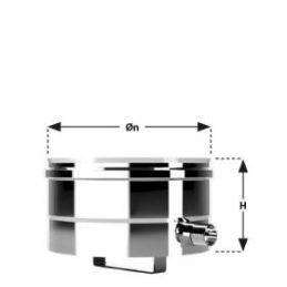 Side outlet plug T fitting MONO De Marinis single-walled flue