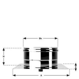 Base plate with central single-wall flue MONO De Marinis