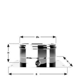 Piastra di base con scarico laterale MPP Mono Inox Aisi316